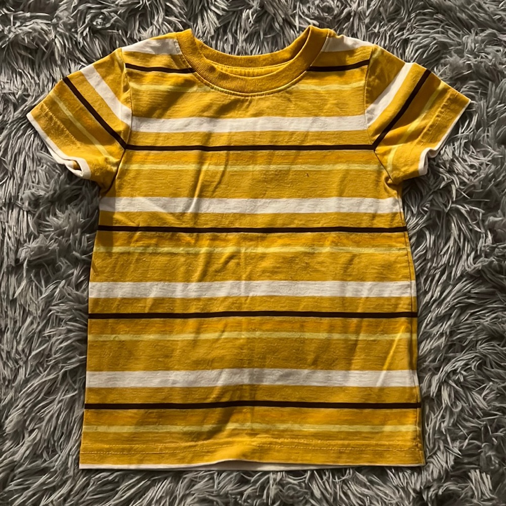 Boys Yellow Stripe Shirt